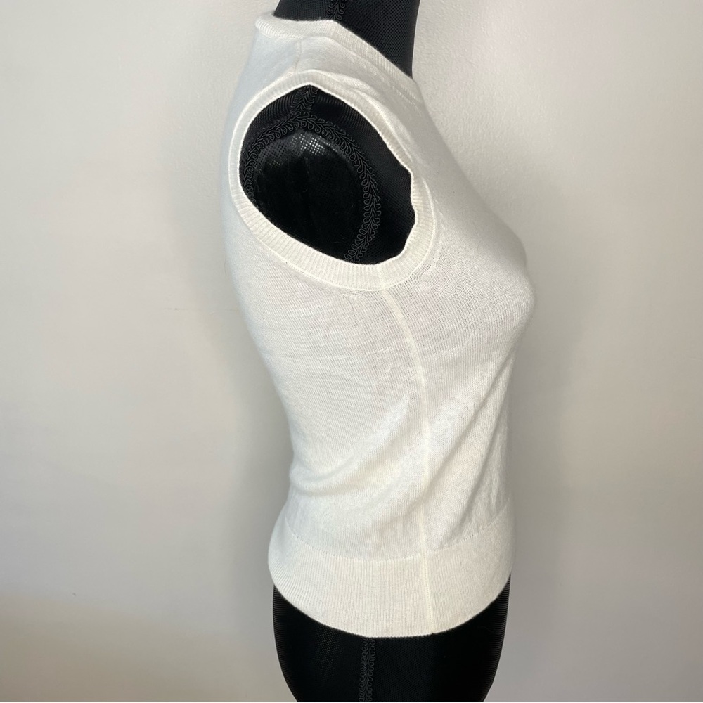 Ralph Lauren Top Sleeveless Tank Cashmere Luxury Purple Label Cream Ivory Small - Picture 3 of 12